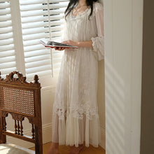 Load image into Gallery viewer, Vintage Embroidery White Lace Women Nightgowns