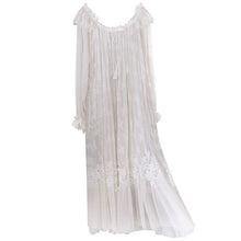 Load image into Gallery viewer, Vintage Embroidery White Lace Women Nightgowns