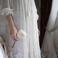 Load image into Gallery viewer, Vintage Embroidery White Lace Women Nightgowns