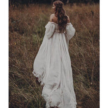 Load image into Gallery viewer, Boho Off The Shoulder Princess Wedding Dress