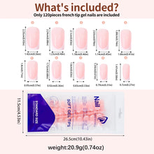 Load image into Gallery viewer, 120Pcs French Nude Pink Almond Press-On Nails