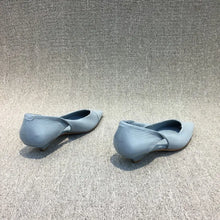 Load image into Gallery viewer, Moccasins Blue Low Heel Elegant Pointed Toe Shoes