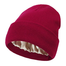 Load image into Gallery viewer, Silk Satin Lined Beanies Hats