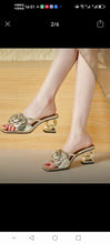 Load image into Gallery viewer, Camellia slippers soft leather new line flower sandals o