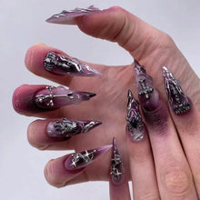 Load image into Gallery viewer, 24Pcs Horror Comic Tomie Press on Nails