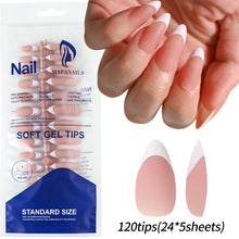 Load image into Gallery viewer, 120Pcs French Nude Pink Almond Press-On Nails