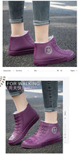 Load image into Gallery viewer, Warm Womens Rain Shoes With Fur