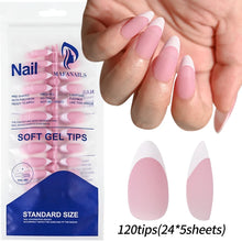 Load image into Gallery viewer, 120Pcs French Nude Pink Almond Press-On Nails