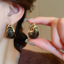 Load image into Gallery viewer, U Shape Resin Metal Earrings
