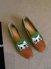 Load image into Gallery viewer, Cat Embroidery Slippersies
