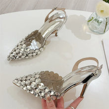 Load image into Gallery viewer, Elegant Crystal PVC Transparent High Heels Shoes