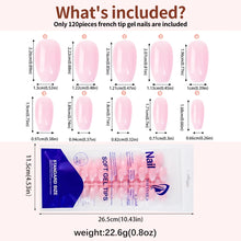 Load image into Gallery viewer, 120Pcs French Nude Pink Almond Press-On Nails