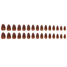Load image into Gallery viewer, 30 pieces of short almond shaped press on nails