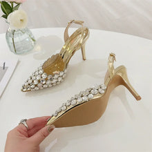 Load image into Gallery viewer, Elegant Crystal PVC Transparent High Heels Shoes