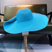 Load image into Gallery viewer, White punk straw hat 25cm large brim