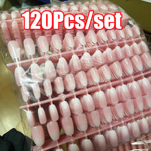 Load image into Gallery viewer, 120Pcs French Nude Pink Almond Press-On Nails