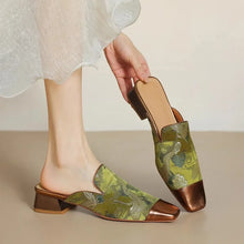 Load image into Gallery viewer, Flower Pantofle Low Luxury Slides Pointed Slippers
