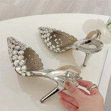 Load image into Gallery viewer, Elegant Crystal PVC Transparent High Heels Shoes