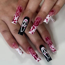 Load image into Gallery viewer, 24pcs Glitter Pink Sequins Halloween Press on Nails