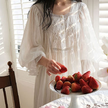 Load image into Gallery viewer, Vintage Embroidery Cotton Women Long Nightgowns