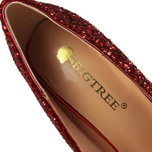 Load image into Gallery viewer, Bling Glitter Metal Carving Wedding Shoes