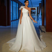 Load image into Gallery viewer, One Shoulder Organza Wedding Gown