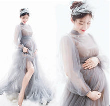 Load image into Gallery viewer, Tulle Perspective Pregnancy Dress