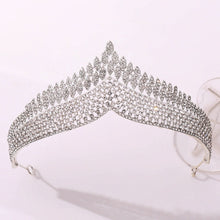 Load image into Gallery viewer, Baroque Black Copper Cubic Zircon Wedding Tiaras