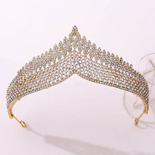 Load image into Gallery viewer, Baroque Black Copper Cubic Zircon Wedding Tiaras