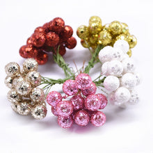 Load image into Gallery viewer, 100pcs Mini Artificial Stamens Cherry Glitter Berry