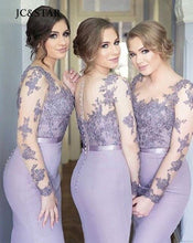 Load image into Gallery viewer, Long sleeve bridesmaid dresses
