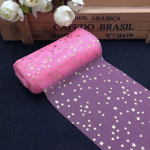 Load image into Gallery viewer, 5m/roll 6cm Star Tulle Confetti Glitter Tulle