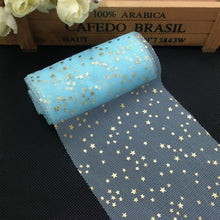Load image into Gallery viewer, 5m/roll 6cm Star Tulle Confetti Glitter Tulle