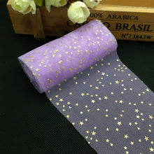 Load image into Gallery viewer, 5m/roll 6cm Star Tulle Confetti Glitter Tulle