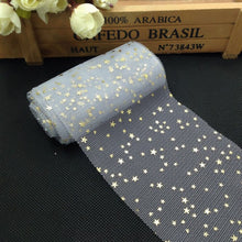 Load image into Gallery viewer, 5m/roll 6cm Star Tulle Confetti Glitter Tulle