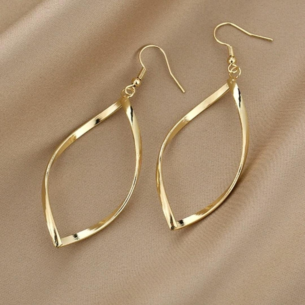 Hollow Twisted Dangle Earrings