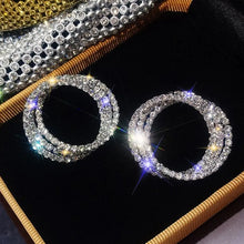 Load image into Gallery viewer, Luxury Micro Paved Dazzling Classic Women Stud Earrings Silver
