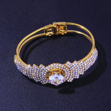 Load image into Gallery viewer, Bling Crystal Heart Bangle Bracelet
