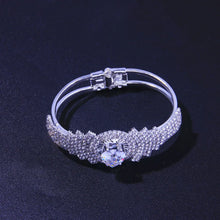 Load image into Gallery viewer, Bling Crystal Heart Bangle Bracelet
