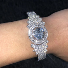 Load image into Gallery viewer, Bling Crystal Heart Bangle Bracelet
