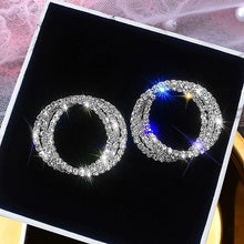 Load image into Gallery viewer, Luxury Micro Paved Dazzling Classic Women Stud Earrings Silver

