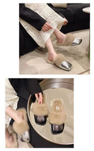 Load image into Gallery viewer, Warm Non Slip Plush  Half Slippers
