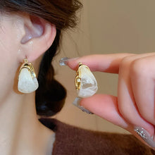 Load image into Gallery viewer, U Shape Resin Metal Earrings
