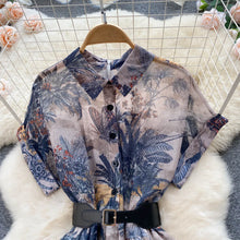 Load image into Gallery viewer, French Retro Shirt Dress
