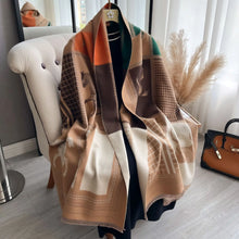 Load image into Gallery viewer, Pashmina Shawls Horse Print Scarf

