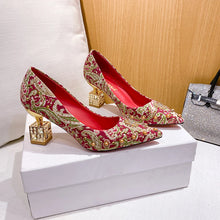 Load image into Gallery viewer, Wedding Shoes Square Buckle
