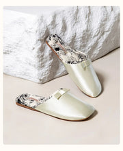 Load image into Gallery viewer, Luxury Silk Print Design Flat Slippers Women Sweet Butterfly Knot Decoration Modern Slippers Comfortable Elegant Home Slippers
