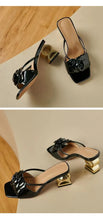 Load image into Gallery viewer, Camellia slippers soft leather new line flower sandals o
