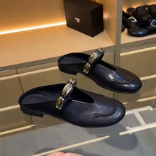 Load image into Gallery viewer, Metal Buckle Fish Mouth Slippers
