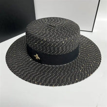 Load image into Gallery viewer, Women&#39;s  Summer Boater Straw Hat
